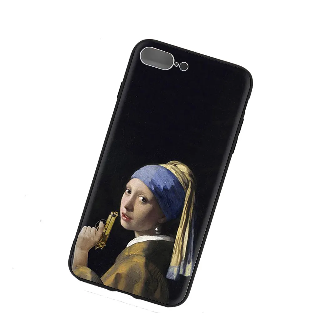 Dekle Z Biserne Uhane Vermeer Mehko Telefon Kritje velja za iPhone 12 Mini SE 2020 11 Pro 6 6S Plus 7 8 Plus X XS XR XS Max