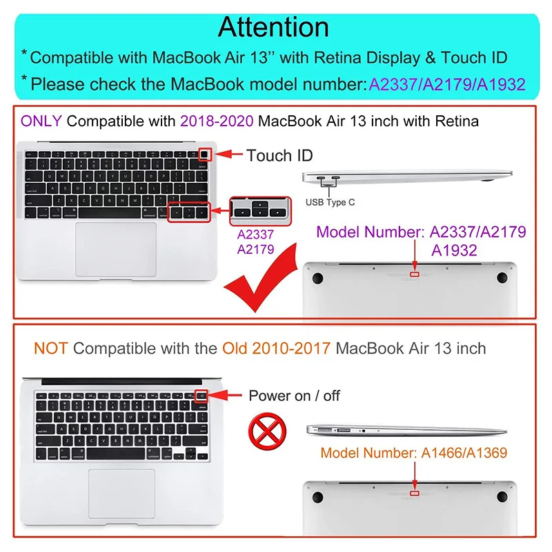 Laptop Torba Primeru Za MacBook Air 13-palčni Retina 2020 2019 2018 Sprostitev A2337 M1 A2179 A1932 Plastičnih Trdo Lupino Kritje Aktovko
