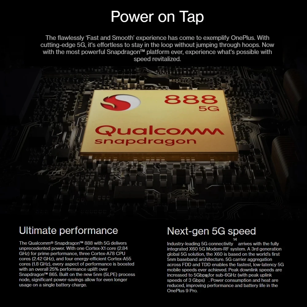 Original OnePlus 9 Pro 5G Pametni 6.7 inch LTPO AMOLED 120Hz Hasselblad 50MP Ultra-Široko NFC Mobilni Telefon Snapdragon 888