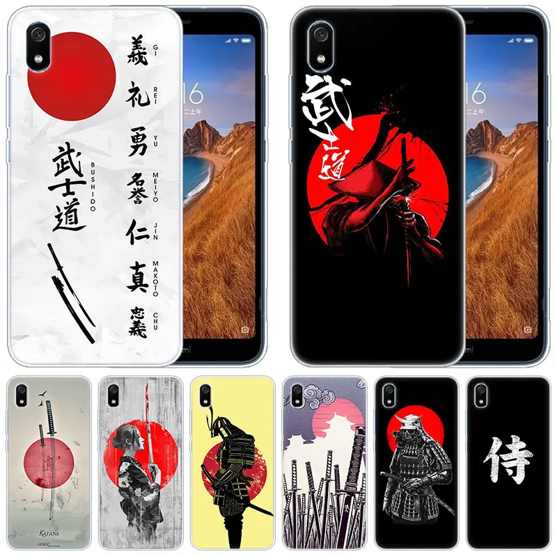 Razkošje Mehke Silikonske Primeru Japonski Bushido Samurai za Xiaomi Redmi K20 Pro 7 7A 6 6A 4X 5 Plus S2 POJDI Opomba 8 7 6 5 Pro 4