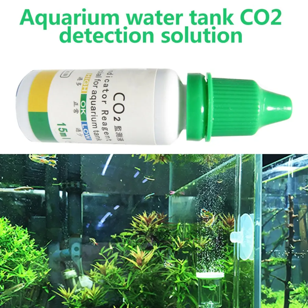 Akvarij je Rezervoar za Vodo CO2 Kazalnik Rešitev za Odkrivanje Rešitev Fish Tank Tekočine Test Rastline Dolgoročno Akvarij CO2 Indikator