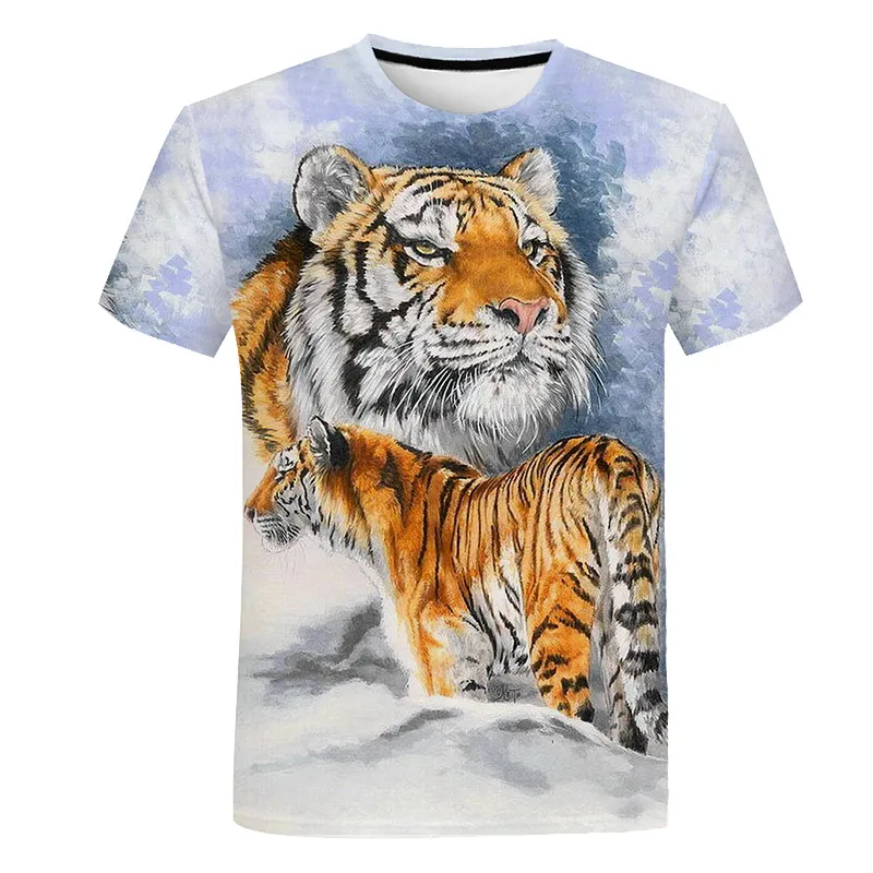 Tiger Volk Anime T-Shirt Prevelik Otrok Kratek Rokav 3D Tiskanje Majice Fant, Fant, Fantje in Dekleta Vrhovi T-Shirt Poletne Obleke