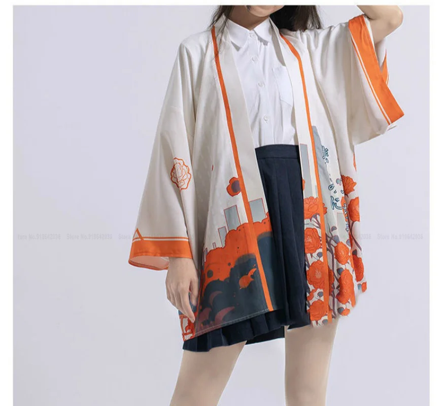 Moški Ženske Harajuku Japonski Kimono Style Haori Jopico Anime Bungo Potepuške Pse Dazai Osamu Cosplay Kostum Yukata Tee Vrhovi Majica