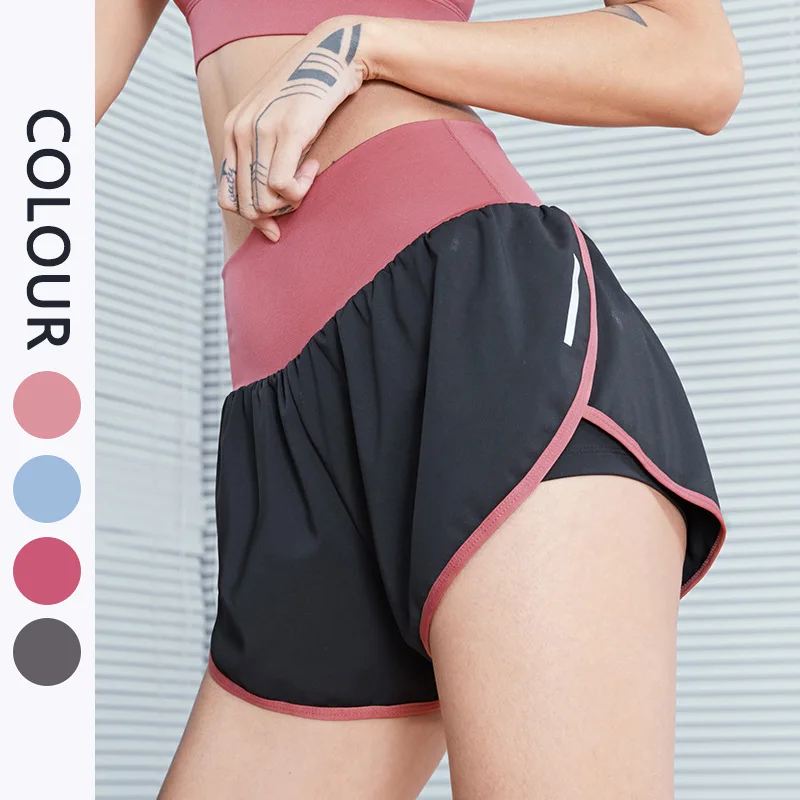 Športne hlače ženske poletje visoko pasu proti svetlobi vroče telovadnice hlače teče dvojno elastično Joga Hlače, hlače za ženske telovadnice hlače