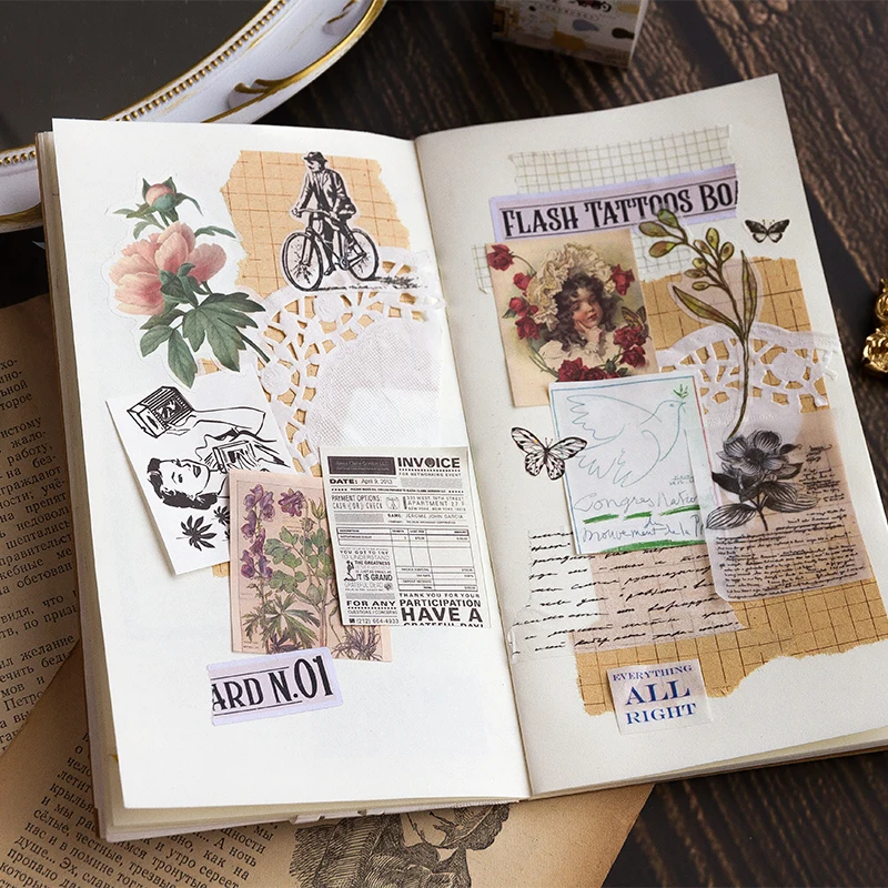 Journamm 400 kosov Vintage Znak Estetike Material, Papir za Dnevnik Scrapbooking Kartico, zaradi Česar Journaling Projekta DIY Papirja