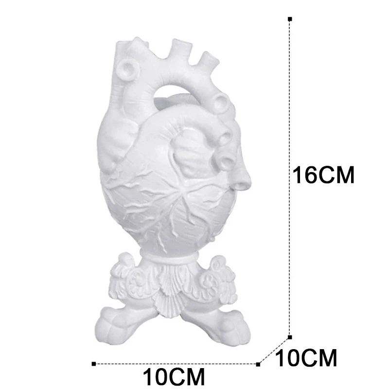 Nordijska Ustvarjalno Srce Smolo Vaza Dekoracijo Body Art Anatomski Srce Oblika Vaze Sodobne Dom Namizje Cvetlični Lonec Dekor