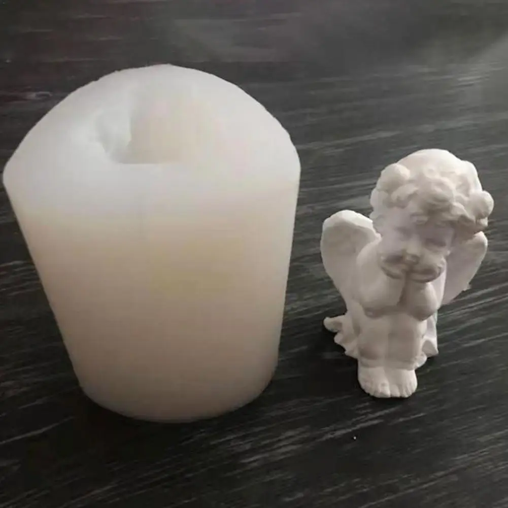3D Angel Sveča Plesni Ročno Kristalno Smolo Dišeče Sveče Plesni Imetnik DIY Silikonski Aromaterapija Sadra Svečo, ki opravlja Dobave