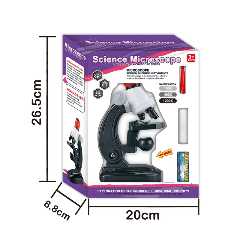 Začetnik Mikroskopom Znanost Kompleti za Otroke, s 100X 400X 1200X in LED, Najboljše Darilo za Izobraževalne Igrače Mikroskop Za mehko Spajkanje