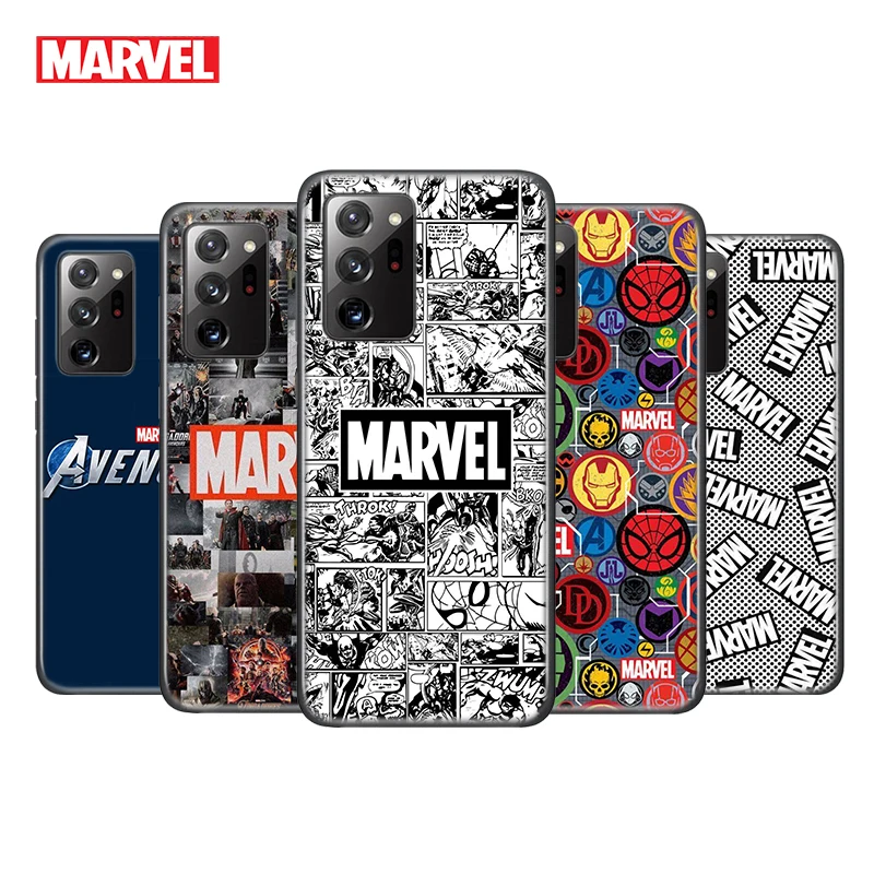 Marvel Logotip Avengers Za Samsung A91 A71 A72 A51 A52 A42 A41 A32 A31 A22 A21 A12 A11 A01 A02 Core Black Primeru Telefon