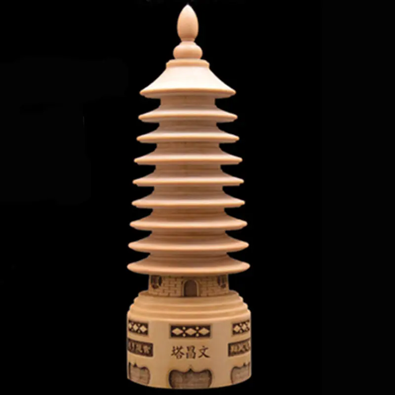 Kitajski Fengshui 3D Model Breskev Lesa Wenchang Pagoda Stolp, Kip, trgovina s Spominki, Darila Dom Dekoracijo Obrti