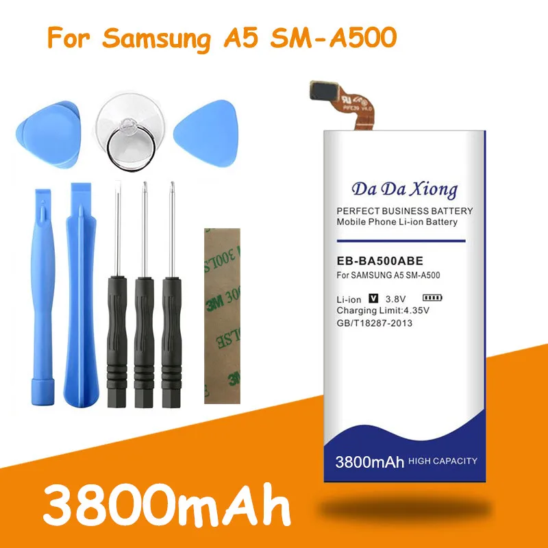 Brezplačna dostava 3800mAh EB-BA500ABE Baterija za Samsung Galaxy A5 A5000 A5009 SM-A500F A500FA500H A500K SM-A500FU SM-A500