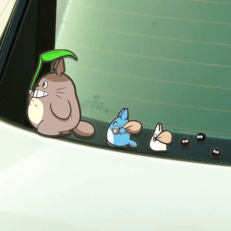 Za Tonari No Totoro Avto Nalepke Modeliranje Anime Manga Helaflush Avtomatsko Okno Nalepke Vinyl Vetrobransko steklo Pribor 18 cm*9 cm