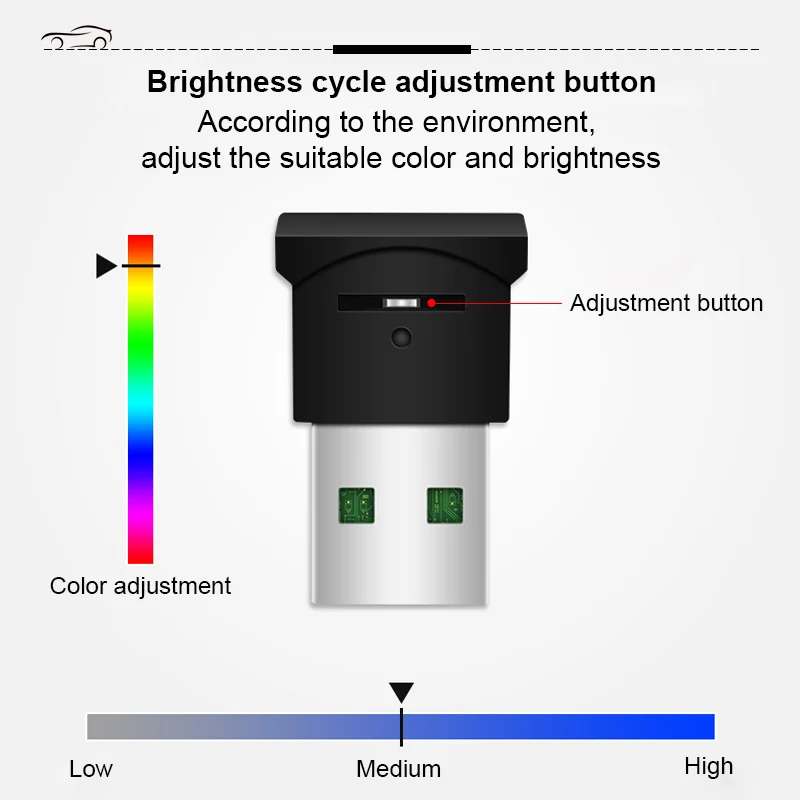 7 Barv RGB Avtomatsko Avto LED USB Okoljske Svetlobe Razpoloženje Notranjost Svetilke Plug/Predvajaj Izrednih Žarnice Mini Auto Dodatki za Dekoracijo