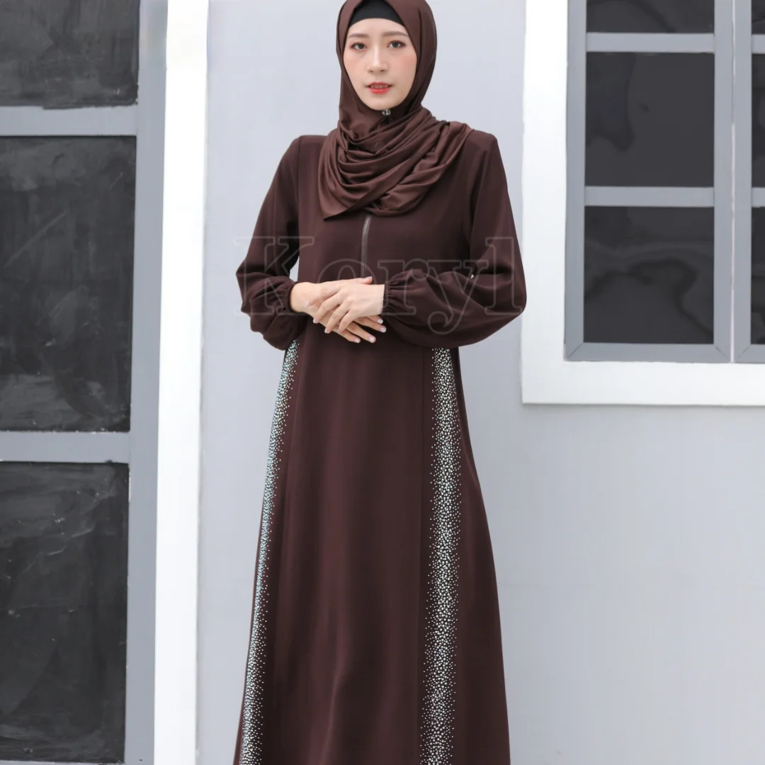 2021 Dihanje Konoplje Muslimanskih Haljo Zlikane Bližnjem Vzhodu Obarvana Diamond Muslimanskih Žensk Obleko Dubaj Islamske Burqa Ženska Abaya