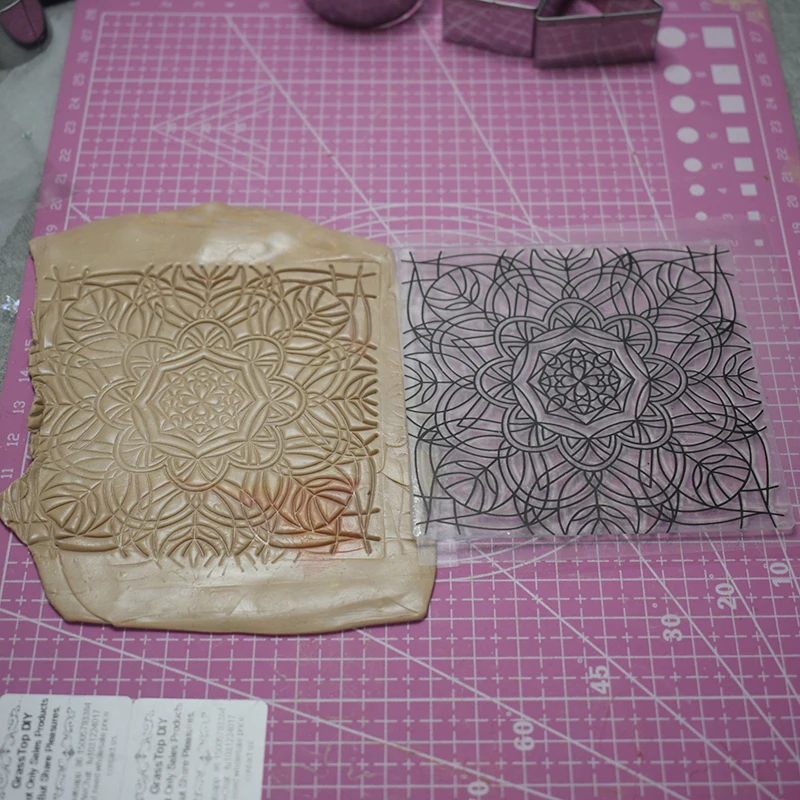 Polimerne Gline Teksturo Žig Listi Baročno Mandala Vzorec Gline Obrti ustvarjalce DIY Emboss Individualno Oblikovanje Keramike, Orodja