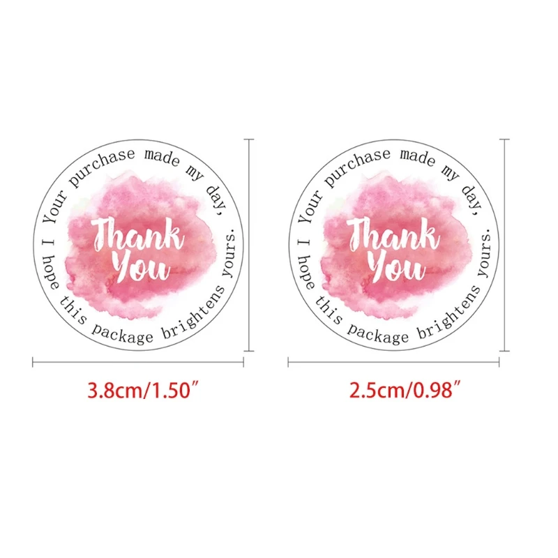 500pcs Hvala Nalepke Pečat Okrogle Nalepke Ročno izdelane Nalepke za Sladkarije Darilo Polje Pakiranje Vrečko Poroko Zaradi Nalepke