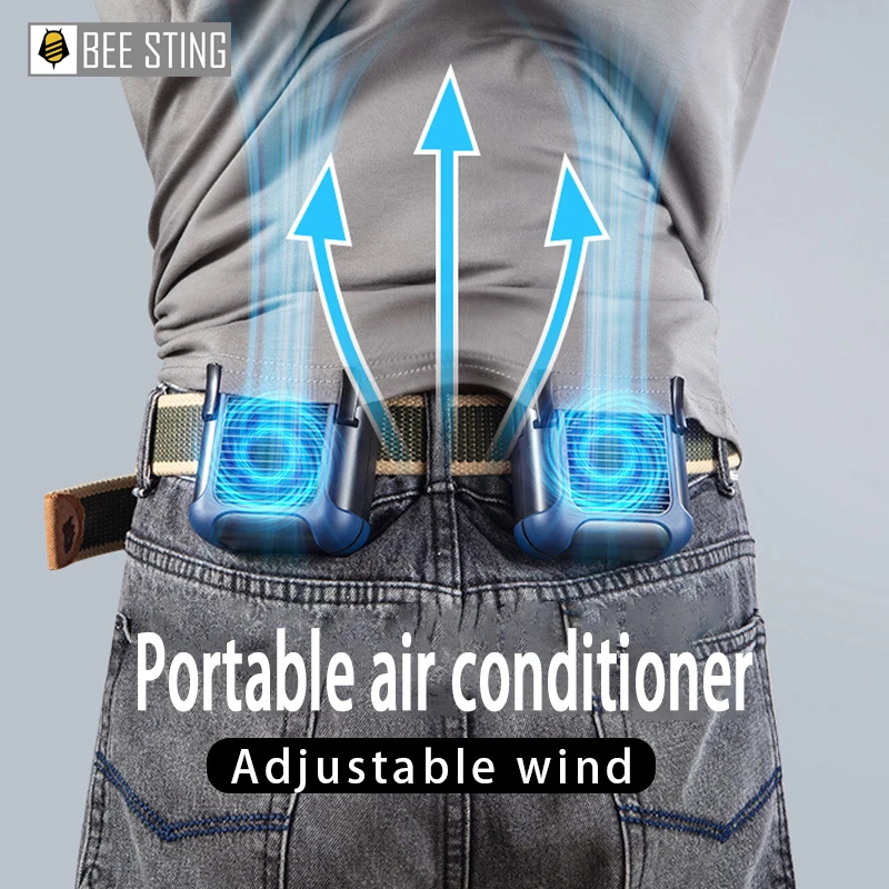 Pasu posnetek ventilator USB polnilne klimatska naprava zunanja dela kampiranje, ribolov mini prenosni Nosljivi ventilator