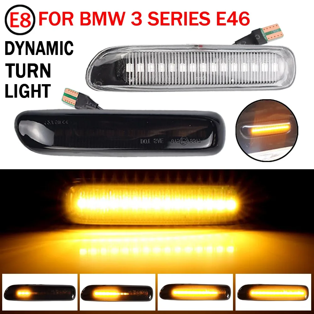 Dinamične Strani Marker Obrnite Signalna Lučka Blinker Lučka Signalna luč Za BMW E39 E46 Compact Coupe Cabriolet Touring Salon