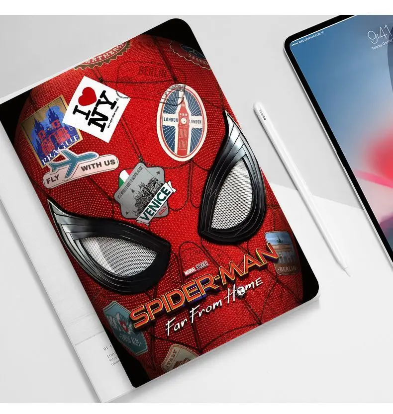 Marvel Maščevalec Spider Man Cover za IPad Pro Ohišje za IPad Mini 1 2 3 Zadevo za 9,7 2017 2018 IPad Zraka 1 2 9.7 Tablet Mehko Fundas