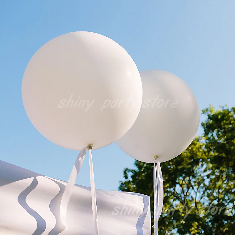 Bela Velik Balon 5-36inch Velikan Pastelnih Baloni Poroko Boy Toy Krog Helij Baloon Rojstni dan Valentinovo Kraj Postavitve