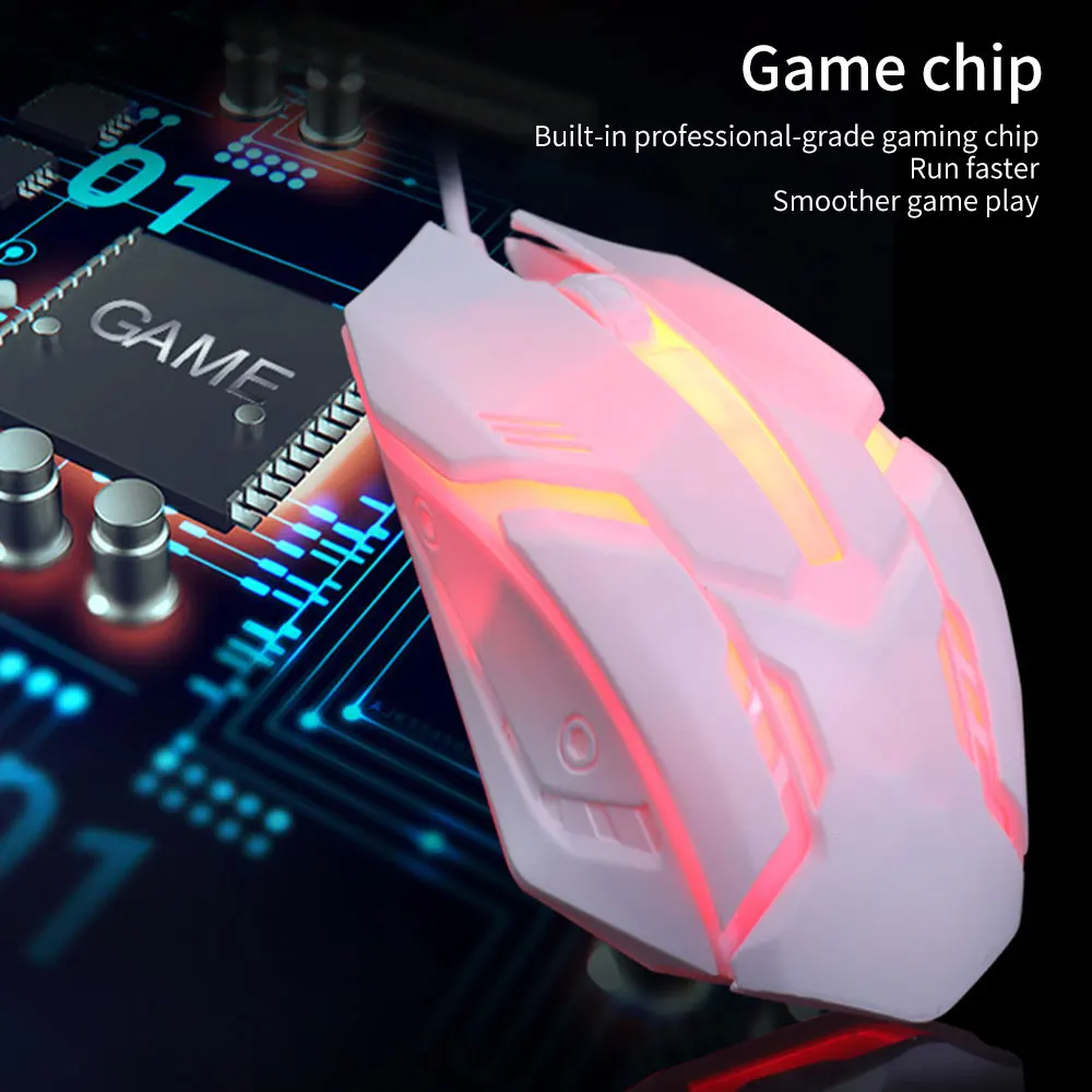Ergonomska Žično Gaming Miška Gumb LED 2000 DPI, USB Računalniška Miška Z Ozadja Za Prenosni RAČUNALNIK Gamer Miši S1 Tiho Mause Nova