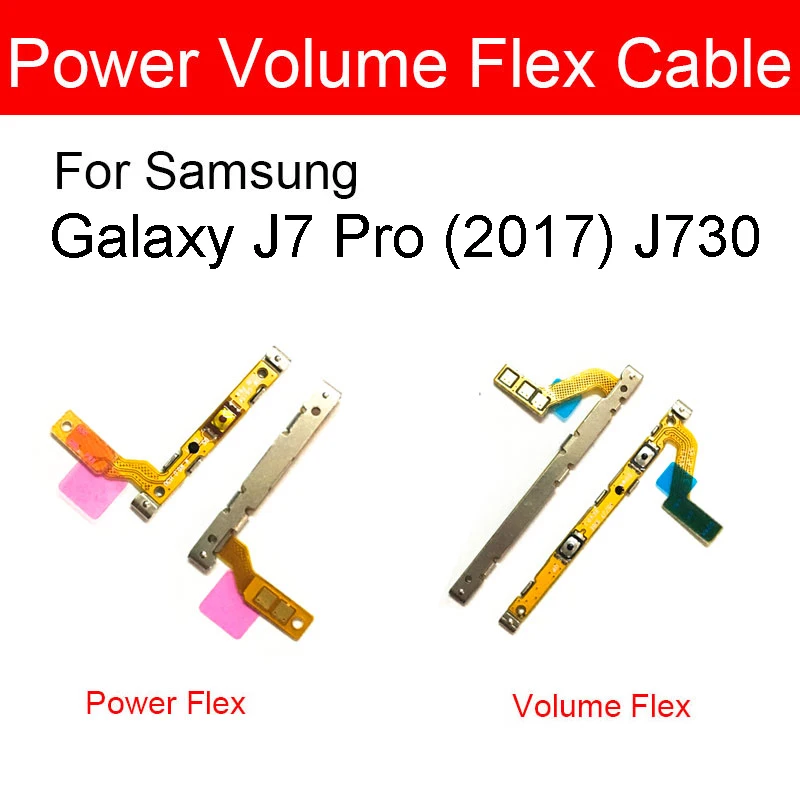 Glasnost & Power Flex Kabel Za Samsung Galaxy J7 Pro 2017 J730 Vklop/izklop Avdio Nadzor Flex Kabel Gor In Dol Gumb Deli