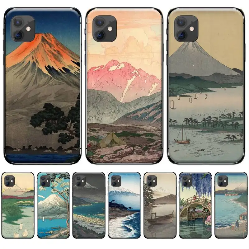 Fuji Gorskih Japonski slog Umetnosti Ukiyoe Primeru Telefon Za iphone 12 5 5s 5c se 6 6s 7 8 plus x xs xr 11 pro mini max