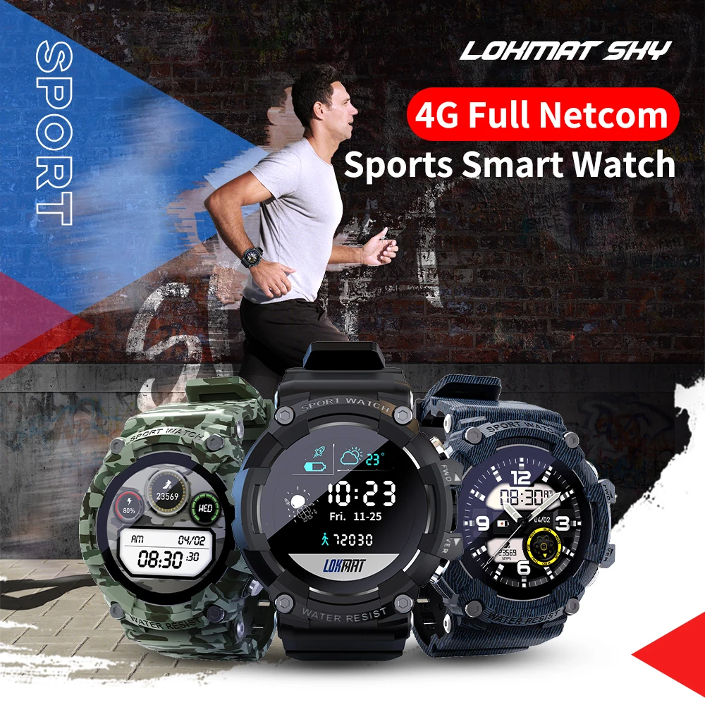 LOKMAT NEBO Pametno Gledati telefon Fitnes 4G Smartwatch Moških, je Kamera Video Ura Informacije Opomnik Športni SOS Globalna Različica