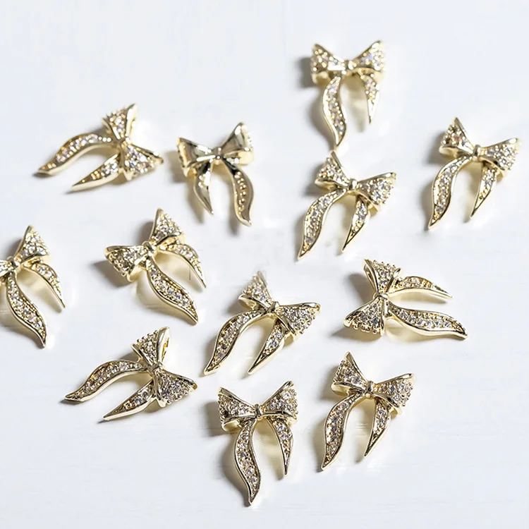 10pcs Luksuzni Lok metulj zlitine cirkon kristali okrasnih nohtov nakit nail art dekoracije nohtov dodatki čare dobave