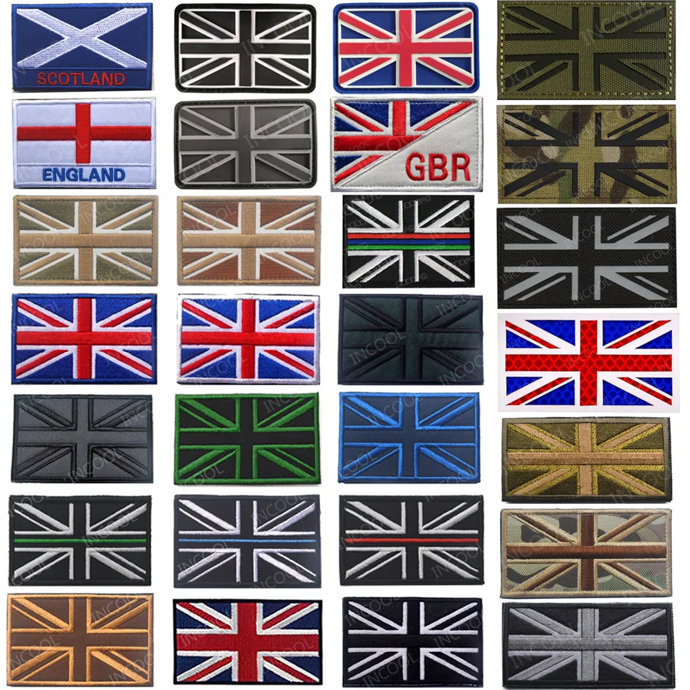 Odsevni infrardeči IR Združenem Kraljestvu Zastavo Vezenje Obliž Zeleno Velika Britanija Nacionalni KRALJESTVU SLO Zastave Vezenega Obliži Značke