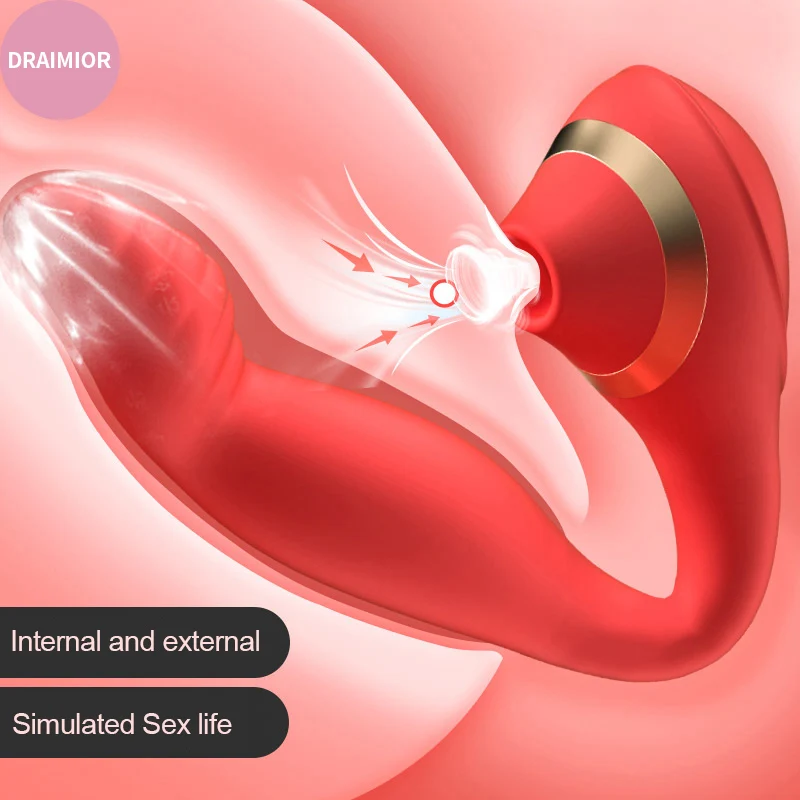 DRAIMIOR Vagina Sesanju Vibrator 3 Prestave Zanič 7 Frekvenco Vibracije G Spot za Stimulacijo Klitorisa Simulira Premike Prstov Seks Igrače