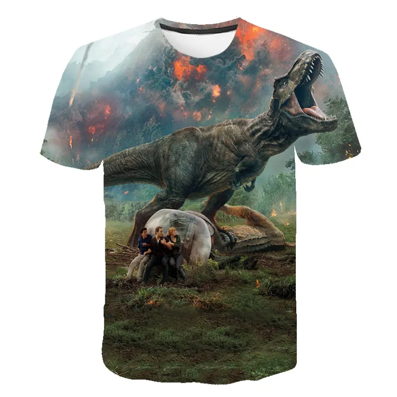Jurassic Svetu Poletne majice Za Fantje Unisex Kul Dinozaver 3D Tiskanje majice Dekleta Hiphop Tee Tshirt Fant pisane Teen Oblačila