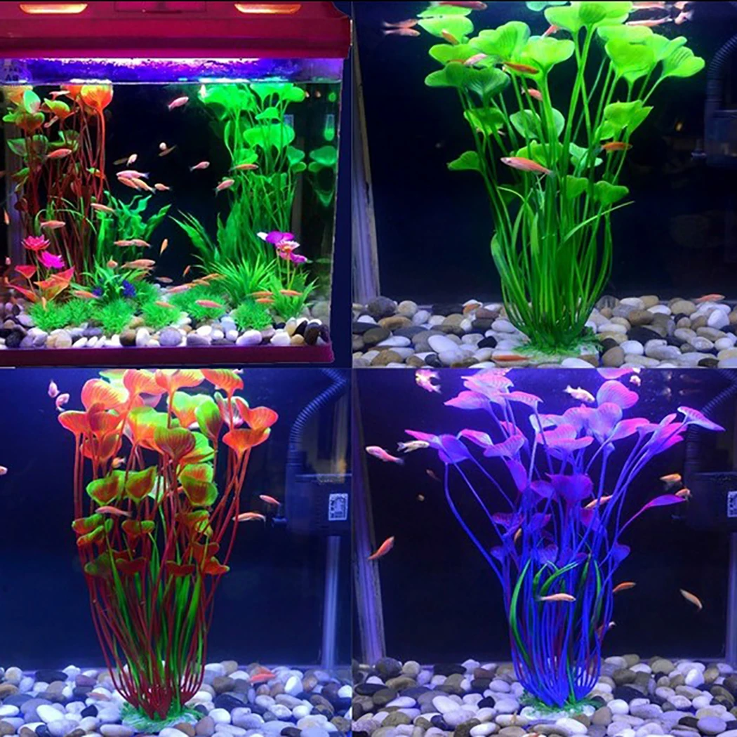 1PCS Malih Umetnih Vodnih Rastlin, Vode, Rastlin, Keramični osnovni Plastični Akvarij Rastlin Fish Tank Dekor Akvarij Dekor Dorakitten