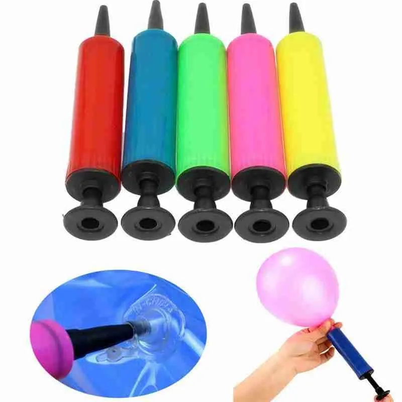 1 Kos Balon Črpalka Mini Plastični Ročni Žogo Stranka Balon Inflator Črpalka Zrak Prenosni Koristno Balon Dekoracijo Orodja