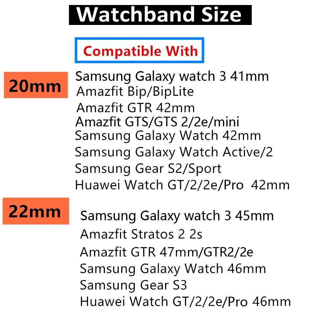 22/20 mm, trak Za Galaxy Watch 3/42mm/46mm/aktivna 2 trak Samsung Prestavi S3 Meje Najlon Zapestnica Huawei watch GT 2 41 45 mm
