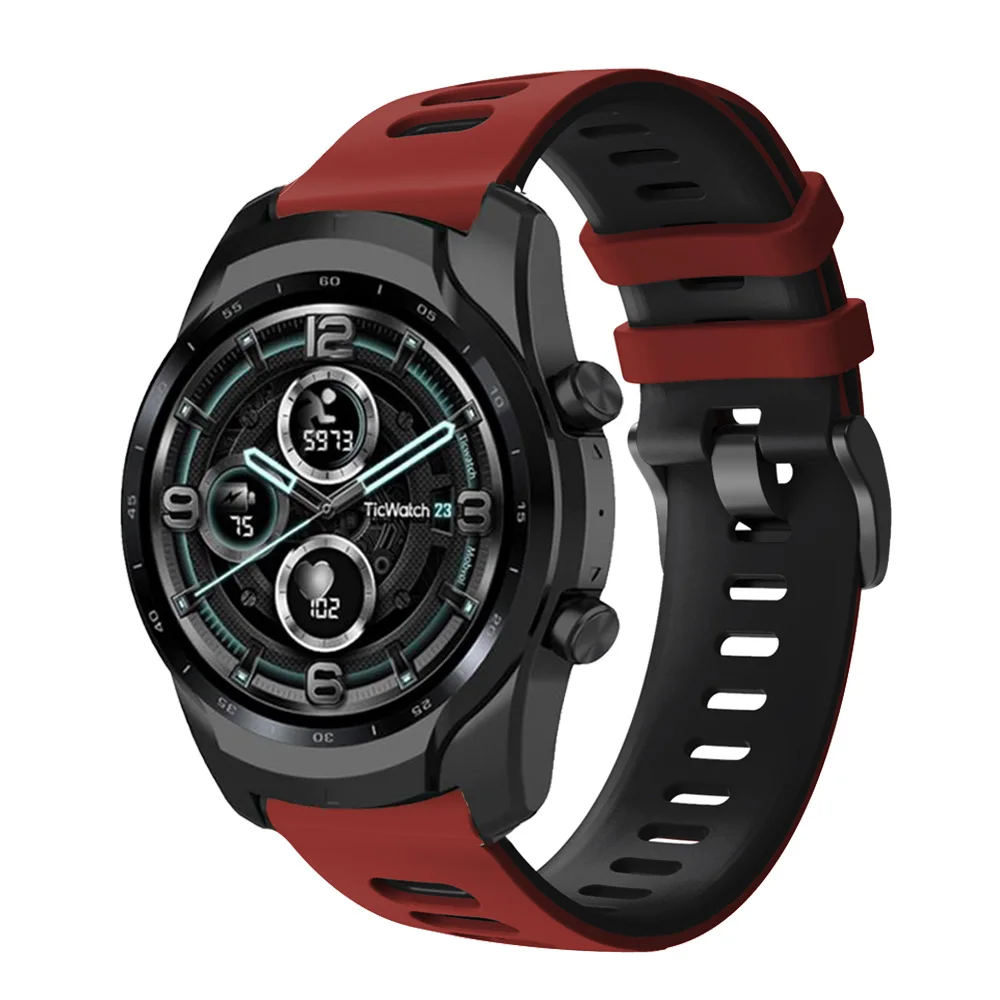 Za TicWatch Pro 3 /Pro 2021 Trak za Hitro Sprostitev, Šport Silikonsko Zapestnico Watchband 22 mm Watch Band Za TicWatch E2 S2 Manžeta