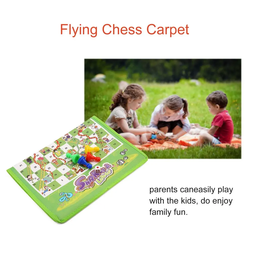 Starš-otrok igra non-woven preprogo, šah, kače&lestve uživajo družinsko zabavo
