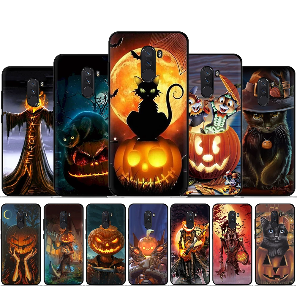 Jeseni Oranžna Halloween Silikonski Primerih Za Xiaomi 8 9 10 10T Lite Pro 9 JV 10 Ultra Poco X3 NFC Poco M3 Shockproof Pokrov