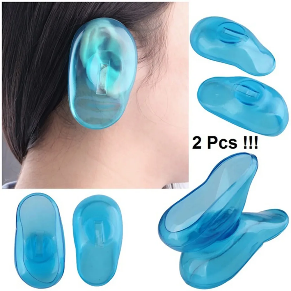 #30 2PCS Modra Jasno Silikonski Ušesni Kritje za Barvanje Las, Zaščito Ščit Salon Barve za Barvanje Las, Pribor Dropshipping