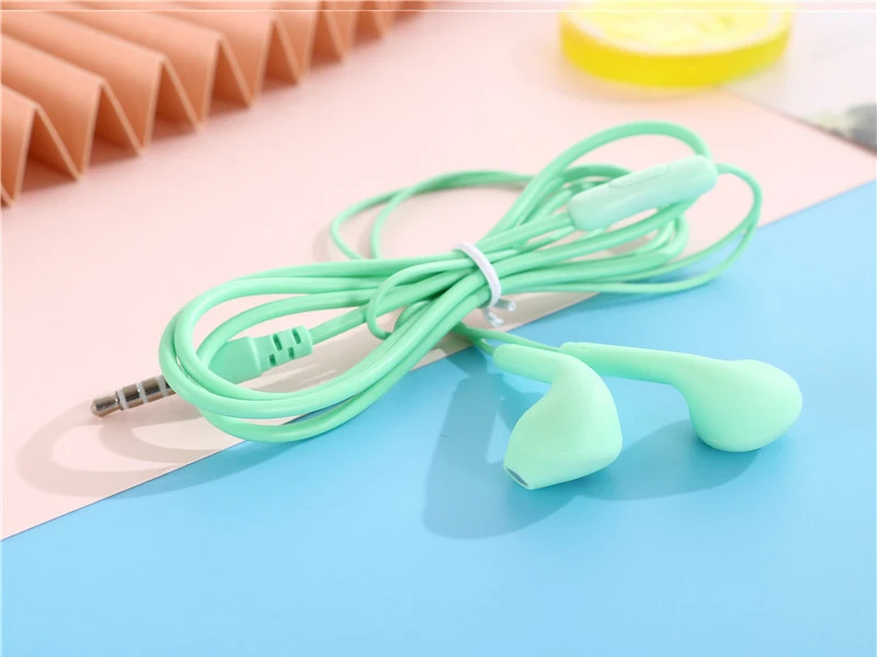 3,5 MM Macaron Multicolor Slušalke, Mobilni Telefon z Mikrofonom, Sweatproof Šport Čepi za Samsung in Xiaomi Tablet