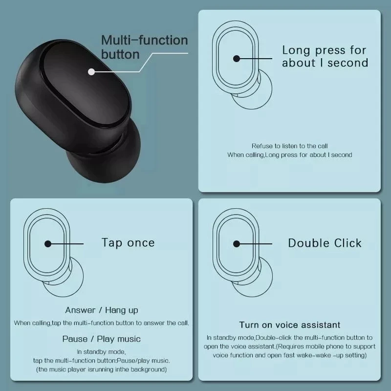 Xiaomi Redmi AirDots S Bluetooth Slušalke Brezžične Slušalke AI Control Gaming Slušalke Z Mikrofonom za Zmanjšanje Hrupa 3/6/10/20 kos
