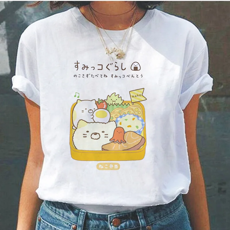 Vroče Kawaii Risanka Srčkan Sumikko Gurashi Ženske Obleke Unisex T-shirt Nov Modni Priložnostne Vrhovi Ženski Tee Poletje Dekleta T-majice