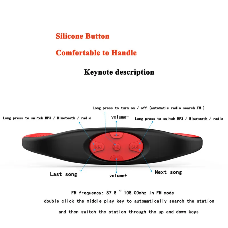 2021 KyK-168 Plus Bluetooth Slušalke Stereo IPX8 Nepremočljiva Mini Šport Brezžične Slušalke Podpira WMA, MP3, WAV, APE