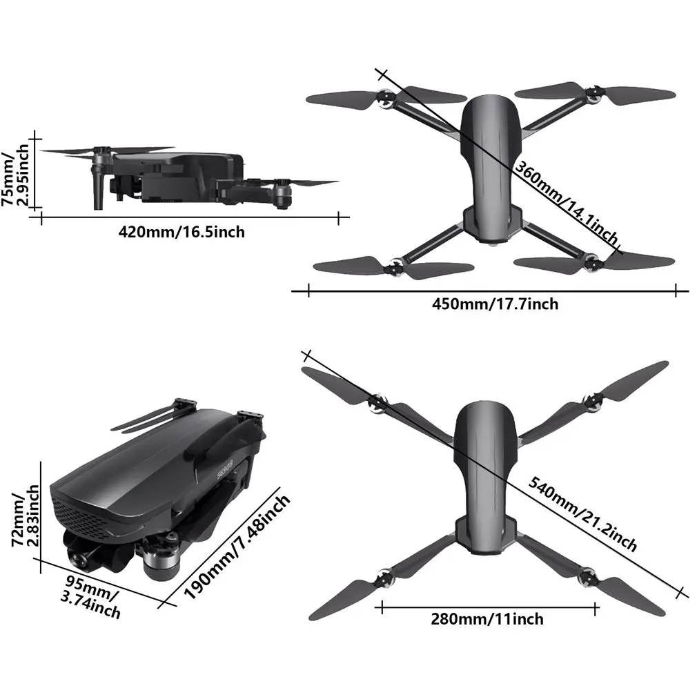 SG908 3 Osi Gimbal Brnenje S 4K Kamero Visoke Ločljivosti 5G GPS, WIFI FPV Brushless Motor Strokovno RC Quadcopter
