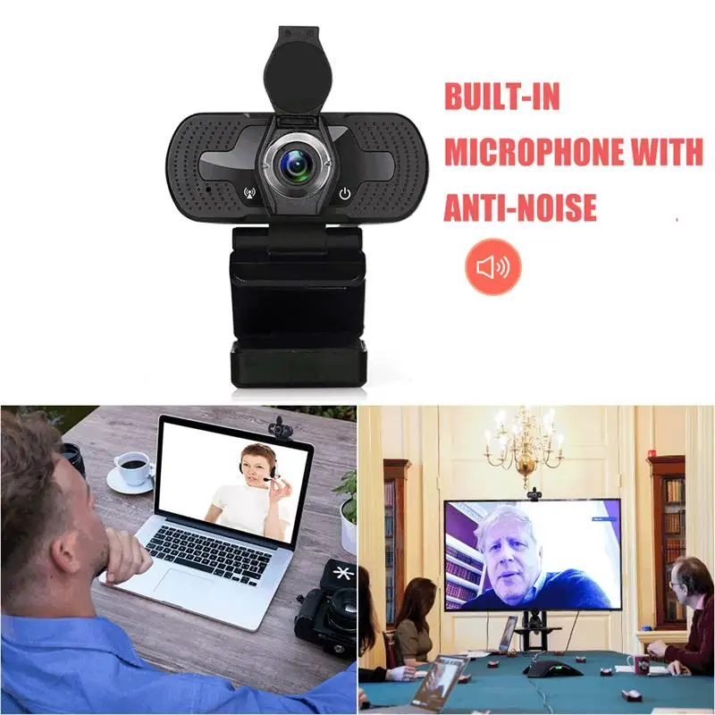 1080P HD Webcam S pokrovom Mic PC Desktop Web Kamera Mini Računalnik Webcamera Prost Gonilnik za Video Konference, Snemanje Dela