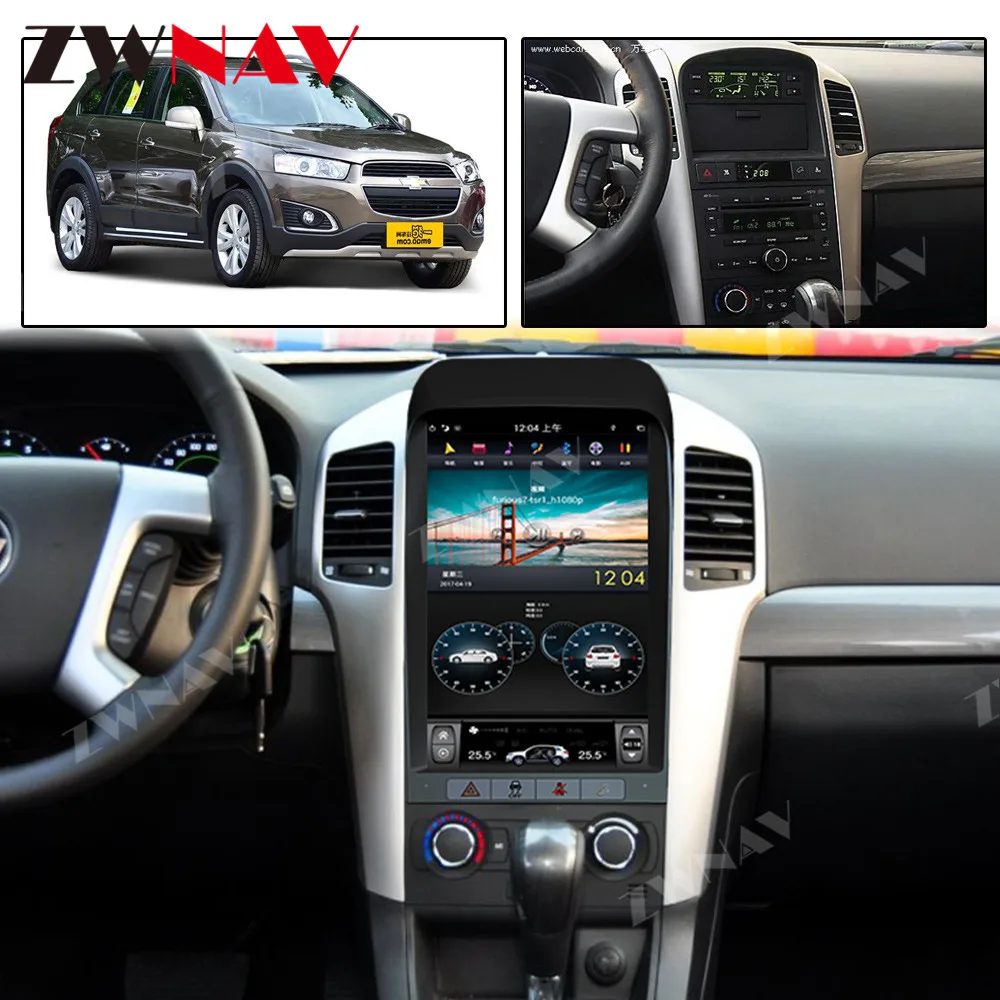 Vertikalni Tesla zaslon Android 9.0 Avto večpredstavnostnih Za Chevrolet Captiva 2008-2012 Avdio Video Radio Stereo GPS BT vodja enote 1 din