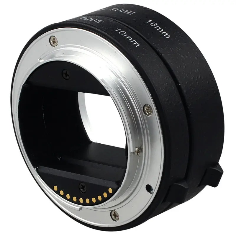 Black Metal AF Auto-focus Makro Podaljšek Cevi Set 10 mm&16mm za Sony NEX E-mount Fotoaparat NEX 3/3N/5/5N in Celoten Okvir A7 A7S/A7S