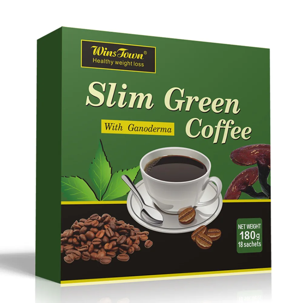 Zelena Kava z Ganoderma Nadzor Teže Detox Čaj za hujšanje, Hujšanje Fat Burning Zdravje Čaj（2 polje)