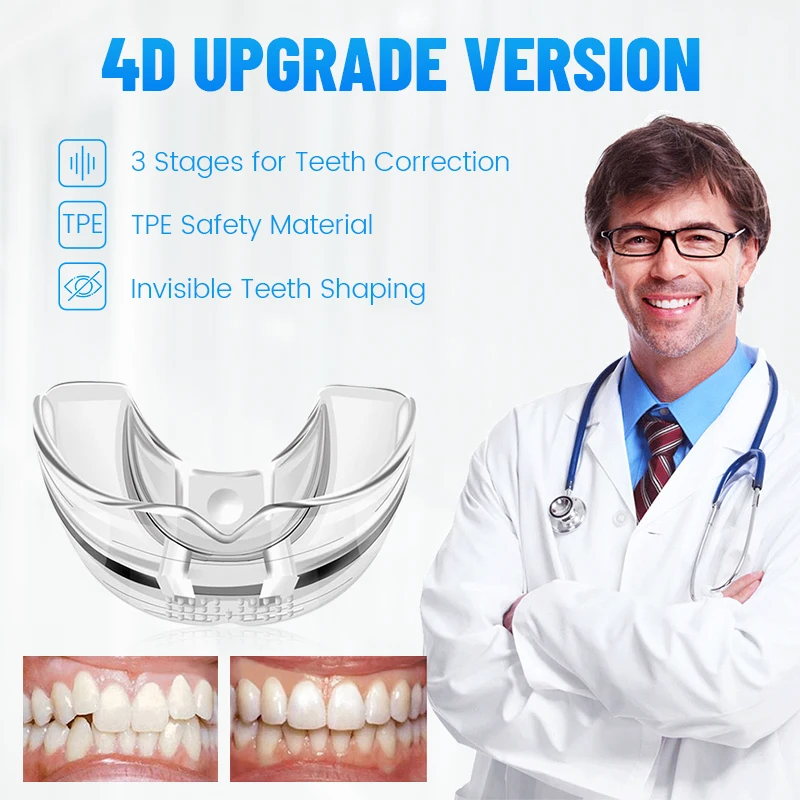 3 Stopnje Zobne Ortodontskega Oklepaji Zob Honorar Bruxism Usta Stražar Zob Ravnalec Stop Spalna Anti-Smrčanje Naprave