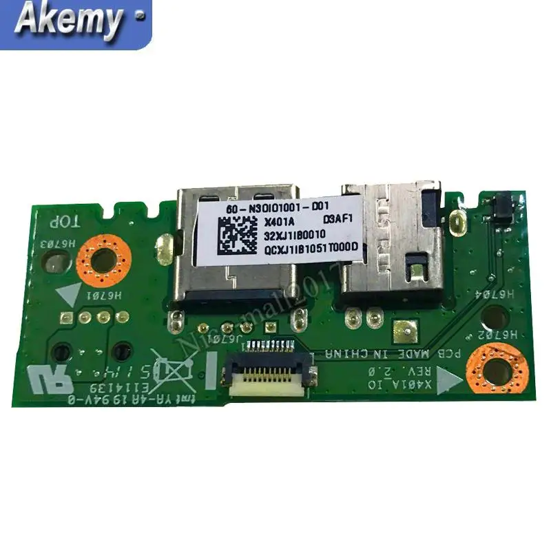 Akemy X401A_IO ODBOR REV2.0 Za ASUS X301A X401A X501A Moč Krovu Prenosnik Avdio USB IO Odbor Vmesnik Odbor Testiran Ter